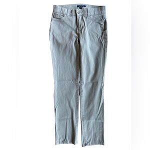 Chaps Stretch Tan Pants Zip Front with Straight Legs Women’s Size 4